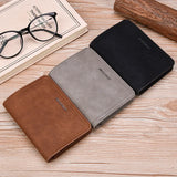 Retro Leather Men's Wallet Short Multi-Card Change Purse Buckle Wallet