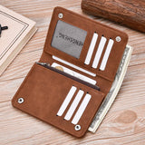 Retro Leather Men's Wallet Short Multi-Card Change Purse Buckle Wallet