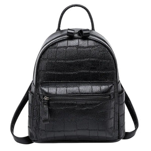 Arrival Crocodile Pattern Women's Bag Embossed Ladies Small Backpack