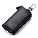 Leather Key Holder Organizer Multifunctional Key Case Wallet