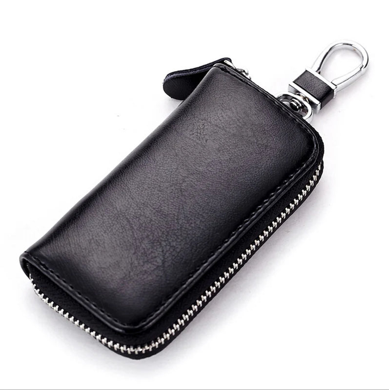 Leather Key Holder Organizer Multifunctional Key Case Wallet