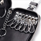 Leather Key Holder Organizer Multifunctional Key Case Wallet