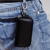 Leather Key Holder Organizer Multifunctional Key Case Wallet