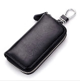 Leather Key Holder Organizer Multifunctional Key Case Wallet