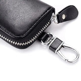 Leather Key Holder Organizer Multifunctional Key Case Wallet
