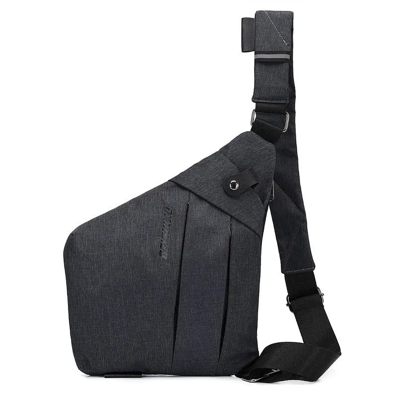 Casual Shoulder Bag with Multiple Pockets, Glasses Holder