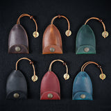 Vintage Leather Car Key Holder Housekeeper Hook Ring Organizer