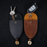 Vintage Leather Car Key Holder Housekeeper Hook Ring Organizer