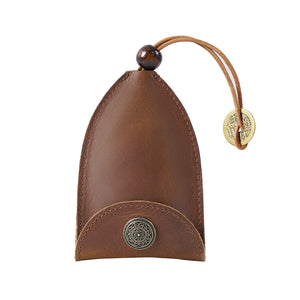 Vintage Leather Car Key Holder Housekeeper Hook Ring Organizer