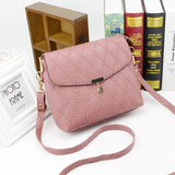 Pink Quilted Messenger Bag for Women