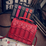 Vintage Messenger Bag Women PU Leather Handbag Crossbody Tote