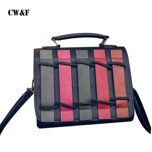 Vintage Messenger Bag Women PU Leather Handbag Crossbody Tote