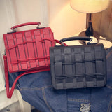 Vintage Messenger Bag Women PU Leather Handbag Crossbody Tote