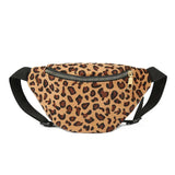 Autumn Leopard-Print Bra with Waistcoat and Fur Bag