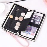 Litchi Pattern Wallet Phone Money Bag Women's Long Wallet