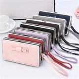 Litchi Pattern Wallet Phone Money Bag Women's Long Wallet