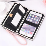 Litchi Pattern Wallet Phone Money Bag Women's Long Wallet