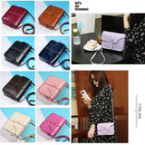 Crossbody Messenger Bag Women Handbag PU Leather Vintage Shoulder Bags Briefcase