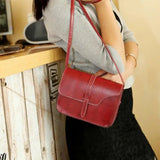 Crossbody Messenger Bag Women Handbag PU Leather Vintage Shoulder Bags Briefcase