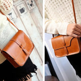 Crossbody Messenger Bag Women Handbag PU Leather Vintage Shoulder Bags Briefcase