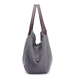 Canvas Women Handbags Multi-layer Casual Bag