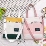 Canvas Women's Shoulder Bag Diagonal Bag Multi-function Large Capacity