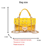 Rivet Women Handbag Small PU Leather Hasp Shoulder Bag Cross Body Messenger