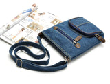 Denim Shoulder Bag Front Pocket European-American Style
