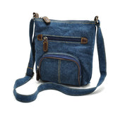 Denim Shoulder Bag Front Pocket European-American Style