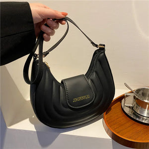 Crescent Pattern Half Round Shoulder Messenger Bag for Women