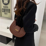 Crescent Pattern Half Round Shoulder Messenger Bag for Women