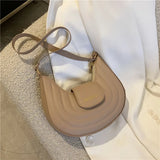 Crescent Pattern Half Round Shoulder Messenger Bag for Women