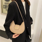 Crescent Pattern Half Round Shoulder Messenger Bag for Women