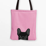 Corgi Bucket Canvas Handbag Large Capacity Shopping Bag Lady Shoulder Bag