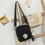 Small Canvas Daisy Mobile Shoulder Bag Japanese Style