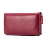 Women Wallet Cow Leather Purse Casual Clutch Money Clips Various Colors