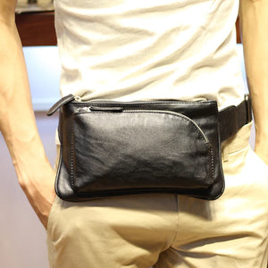 PU Leather Men Waist Packs Fanny Pack Small Travel Bag Pocket Wallet
