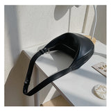 Women Dumpling Shoulder Bag Wide Strap Handbag