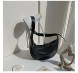 Women Dumpling Shoulder Bag Wide Strap Handbag