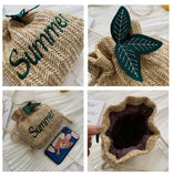 Small Straw Crossbody Beach Bag for Women