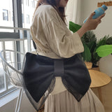 Japanese Bow Knot Canvas Handbag Purse