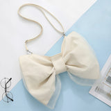 Japanese Bow Knot Canvas Handbag Purse