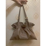 Cloud Shoulder Bag Pleated Details Handbag