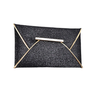 Sequins Envelope Clutch Bag Solid Ultrathin