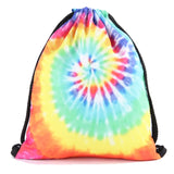 Women Geometric Patterns Drawstring Backpack 3D Printing Softback Bag