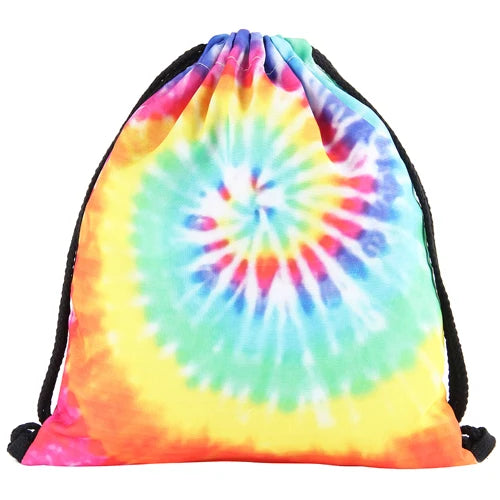 Women Geometric Patterns Drawstring Backpack 3D Printing Softback Bag