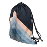 Women Geometric Patterns Drawstring Backpack 3D Printing Softback Bag