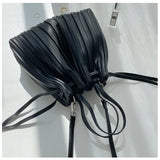 Striped Shoulder Bag PU Portable Crossbody Handbag