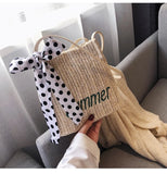 Women's Large Capacity Woven Shoulder Bag