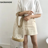 Casual Shoulder Bag Portable Bucket Bag Temptation Portable Net Bag